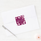 Aangepaste Sakura Bliss Persoonlijke Soja Was Kaar Vierkante Sticker (Envelop)