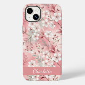 Aangepaste Sakura bloem patroon roze Case-Mate iPhone Case (Achterkant)
