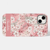 Aangepaste Sakura bloem patroon roze Case-Mate iPhone Case (Achterkant (horizontaal))