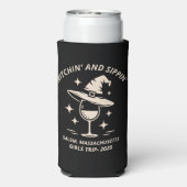 Aangepaste Salem Halloween Festival Shirt 2025 Seltzer Blikjeskoeler (Seltzer Achterkant)