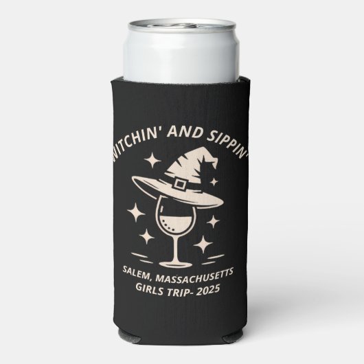 Aangepaste Salem Halloween Festival Shirt 2025 Seltzer Blikjeskoeler (Seltzer Achterkant)