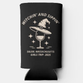 Aangepaste Salem Halloween Festival Shirt 2025 Seltzer Blikjeskoeler (Achterkant)