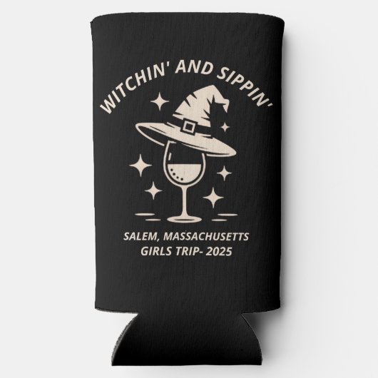 Aangepaste Salem Halloween Festival Shirt 2025 Seltzer Blikjeskoeler (Achterkant)