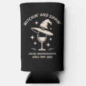 Aangepaste Salem Halloween Festival Shirt 2025 Seltzer Blikjeskoeler (Voorkant)