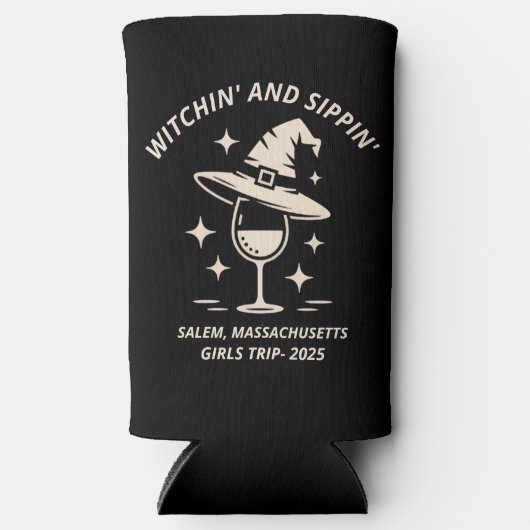 Aangepaste Salem Halloween Festival Shirt 2025 Seltzer Blikjeskoeler (Voorkant)