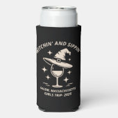 Aangepaste Salem Halloween Festival Shirt 2025 Seltzer Blikjeskoeler (Seltzer Achterkant)