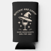 Aangepaste Salem Halloween Festival Shirt 2025 Seltzer Blikjeskoeler (Achterkant)