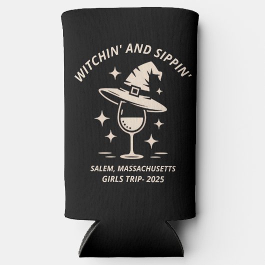 Aangepaste Salem Halloween Festival Shirt 2025 Seltzer Blikjeskoeler (Voorkant)