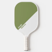 Aangepaste salie groen en wit pickleball paddle (Voorkant)