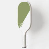 Aangepaste salie groen en wit pickleball paddle (Links)