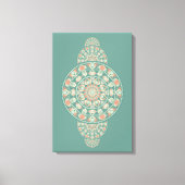 Aangepaste Salie & Zand Retro Siermandala Canvas Afdruk (Voorkant)