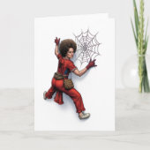 Aangepaste Sally O'Malley Spider-Man Superheld Fan Kaart (Voorkant)