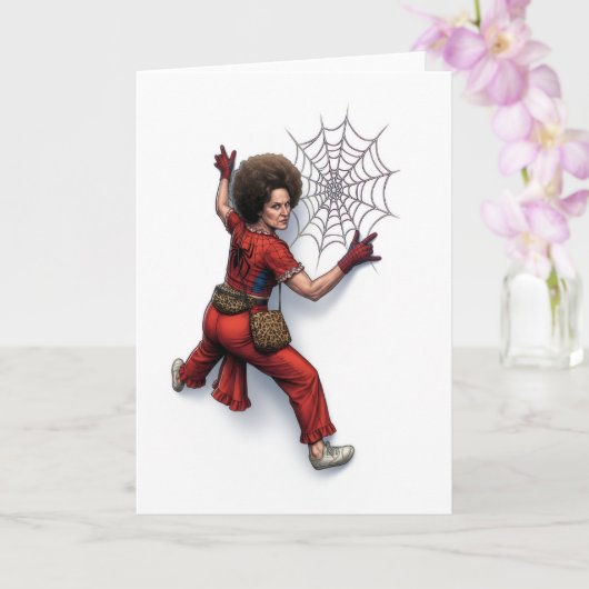 Aangepaste Sally O'Malley Spider-Man Superheld Fan Kaart (Orchidee)