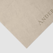 Aangepaste Salon Elegant Neut – Taupe Star Logo De Tissuepapier (Detail)