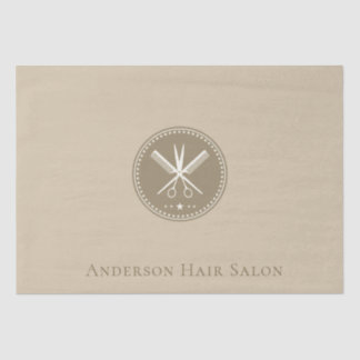 Aangepaste Salon Elegant Neut – Taupe Star Logo De Tissuepapier
