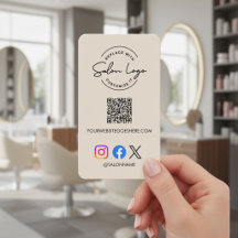 Aangepaste Salon Logo QR Code Sociaal Media Market