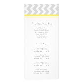 Aangepaste Salon Rack Cards Geel Gray Chevron Reclamekaart (Voorkant)