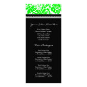 Aangepaste Salon Rack Cards Groen Zwart Damask Reclamekaart (Voorkant)