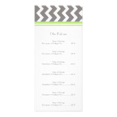 Aangepaste Salon Rack Cards Limoen Gray Chevron Reclamekaart (Achterkant)