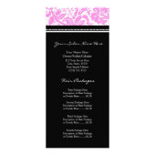 Aangepaste Salon Rack Cards Roze Black Damask Reclamekaart (Voorkant)