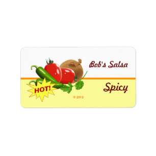 Aangepaste Salsa-labels Etiket