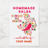 Aangepaste Salsa Labels voor Zelfgemaakte Salsa Wijn Etiket (Enkel label)