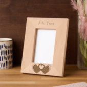 Aangepaste samengevoegde harten gegraveerd houten (Links)