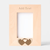 Aangepaste samengevoegde harten gegraveerd houten (Voorkant)