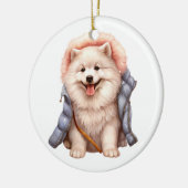 Aangepaste Samoyed Dog Keramisch Ornament (Links)