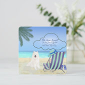 Aangepaste Samoyed "We hebben ons verplaatst" 5,25 Kaart (Staand voorkant)