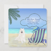 Aangepaste Samoyed "We hebben ons verplaatst" 5,25 Kaart (Voorkant)