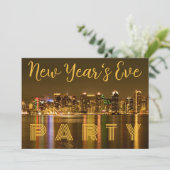 Aangepaste San Diego NYE Party Kaart (Staand voorkant)