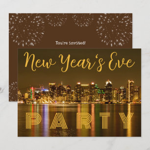 Aangepaste San Diego NYE Party Kaart