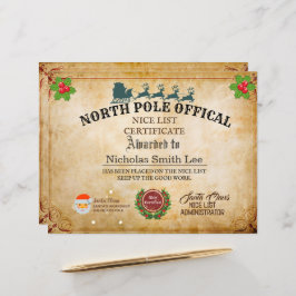 Aangepaste Santa ambtenaren Nice lijst Kerstmis ce