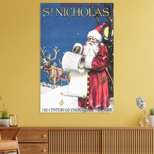 AANGEPASTE SANTA CANVAS WRAP 1914 ST NICHOLAS COVE (Insitu (Woonkamer))
