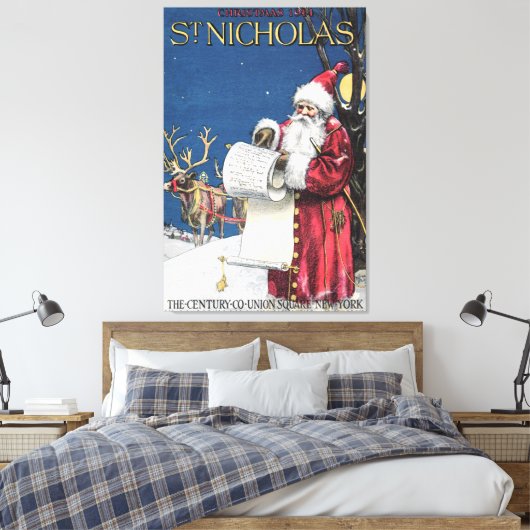 AANGEPASTE SANTA CANVAS WRAP 1914 ST NICHOLAS COVE (Insitu (Slaapkamer))