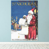 AANGEPASTE SANTA CANVAS WRAP 1914 ST NICHOLAS COVE AFDRUK (Insitu (Houten vloer))