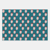 Aangepaste Santa Claus Gift Wrap, Gezicht Inpakpapier Vel (Voorkant 3)
