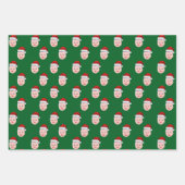 Aangepaste Santa Claus Gift Wrap, Gezicht Inpakpapier Vel (Voorkant 2)