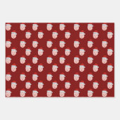 Aangepaste Santa Claus Gift Wrap, Gezicht Inpakpapier Vel (Voorkant)