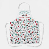 Aangepaste Santa Claus Sleigh Reindeer Ornaments M Schort (Voorkant)