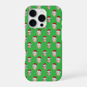 Aangepaste Santa Hat Face Christmas Gift 2 foto's iPhone Hoesje (Achterkant)