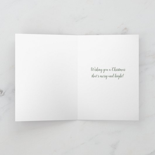 Aangepaste Santa Hummingbird Christmas Kaart (Binnen)