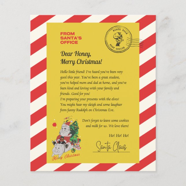 Aangepaste Santa Letter voor kinderen (Voorkant)