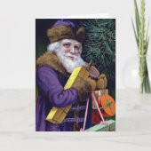 Aangepaste  Santa Photo Insert Christmas Kaart (Voorkant)