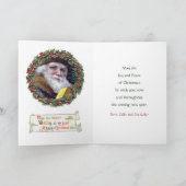 Aangepaste  Santa Photo Insert Christmas Kaart (Binnen)