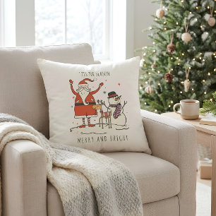 Aangepaste Santa Snowman Rendier Star Christmas Hy Kussen