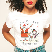 Aangepaste Santa Snowman Rendier Star Christmas Hy T-shirt