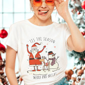 Aangepaste Santa Snowman Rendier Star Christmas Hy T-shirt