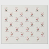 Aangepaste Santa waterverf kerstsfeer cadeau Cadeaupapier (Vlak)